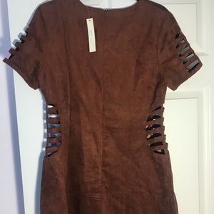 Brown cutout dress